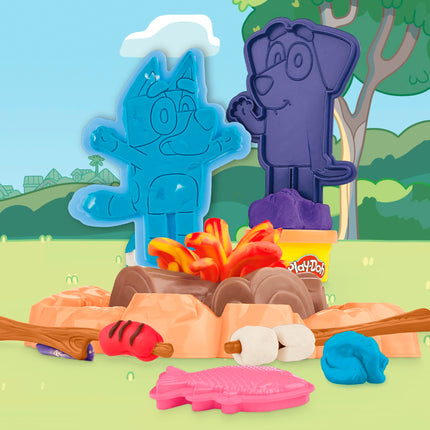 Play-Doh Bluey Goes Camping Playset with Campfire Themed Tools