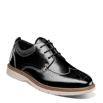 Stacy Adams Boy's Synergy Wingtip Lace Oxford, Black, 11 Big Kid