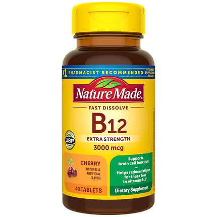 Nature Made Vitamin B-12 3000 MCG Sublingual, 40 C