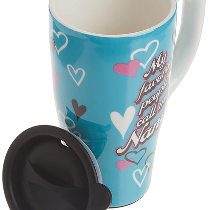 Spoontiques - Ceramic Travel Mugs - Nana Cup - Hot or Cold Beverages - Gift for Coffee Lovers