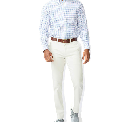 Nautica Pantalón Chino Elástico de Hombre Corte Clásico, Parte Frontal Lisa, de Vestir/Casual, Color Piedra, Talla 32W x 30L