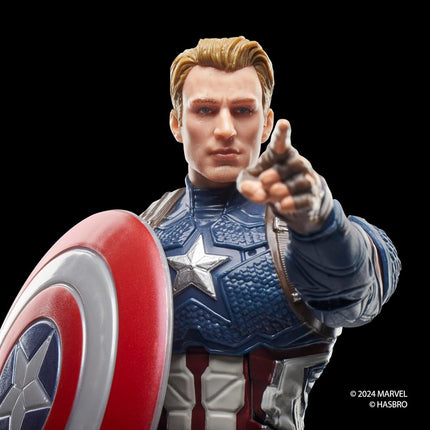 Marvel Legends Series Captain America, Avengers: Endgame Collectible 15-cm Action Figure, Red, White, Blue