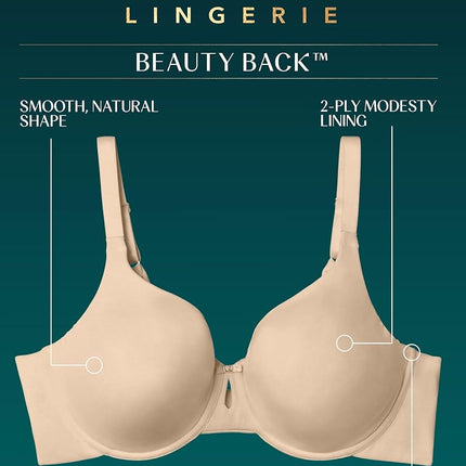 Sujetadores sin forro con aros Vanity Fair para mujer (34C-44DDD), alisadores - Blanco, 38D