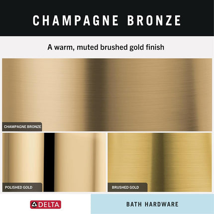 Delta Mylan (1-Pack) Toilet Paper Holder Champagne Bronze Pivoting Tissue Roll Rod, Organization and Storage, Wall Mounteded Gold Bathroom Accessories MYN50-CZ