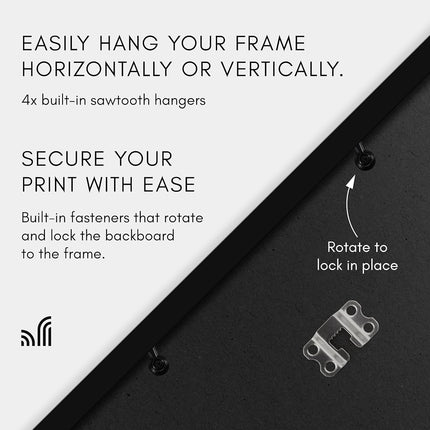 Americanflat 17x21 Picture Frame with Polished Plexiglass - Epic Collection - Gallery Wall Frames with Engineered Wood - Wide Photo Frame for Wall Display - Black