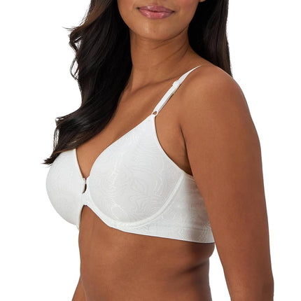 Bali Women's Underwire Shaping, Comfort Revolution T-Shirt, Front-Close Bra, Opaque, White, 38D