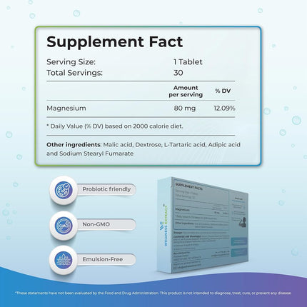 H2 Molecular Hydrogen Water Tablets with Magnesium – 12 PPM Effervescent Hydrogen Tablets for Drinking Water, Supports Hydration, Energy & Metabolism, Unflavored, 30 Tablets