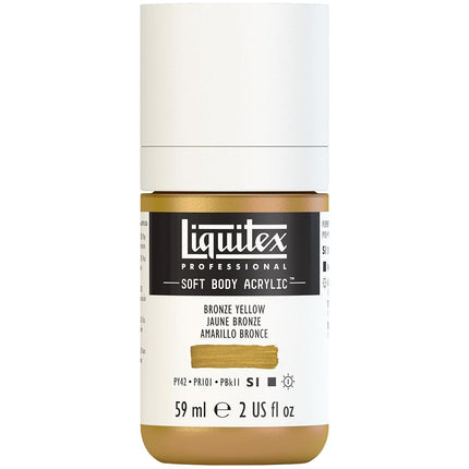 Pintura Acrílica Profesional Liquitex Soft Body Botella de 59 ml, Amarillo Bronce