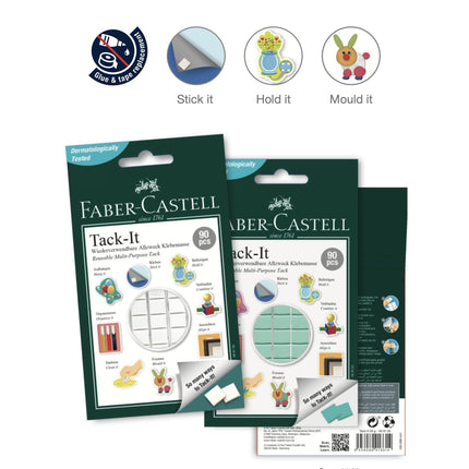 Faber-Castell Tack-It - 90 unidades (Verde Claro)