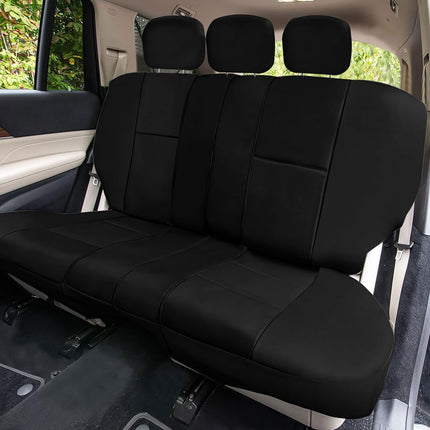 FH Group PU Leather Seat Covers Airbag Compatible & Rear Split W. 5 Headrests