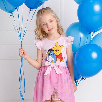 Disney Frozen Girls' Romper with Tulle Skirt and Tulle Skirt for Birthday Summer 2-8 Years, 5-6 Years