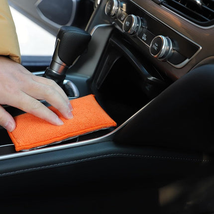 SPTA Car Interior Scrubbing Sponge, 8Pcs Microfiber Car Wax Applicator, Car Wash Sponges for Car, Boat, Wood, Marble and Motorcycle, 6in x 3.3in x 0.8in, Orange