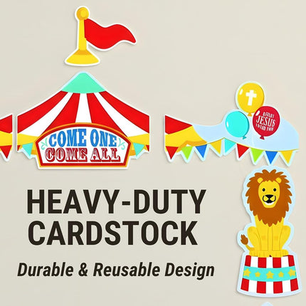Fun Express Faith Carnival Trunk OR Treat DCRTNG KIT - Party Decor - 7 Pieces