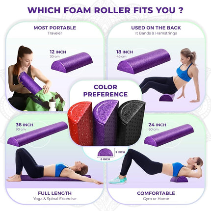 Half Roller EPP - Purple - 36 inch