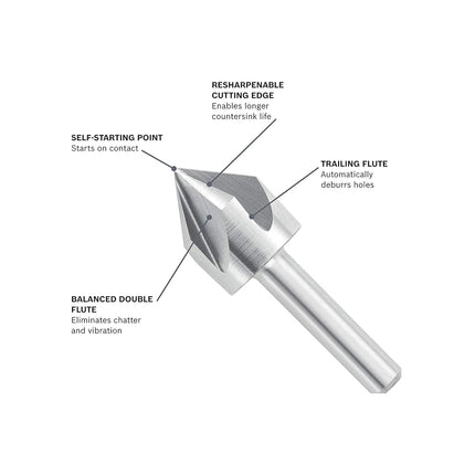 BOSCH CSH2 5/8-Inch HSS Countersink