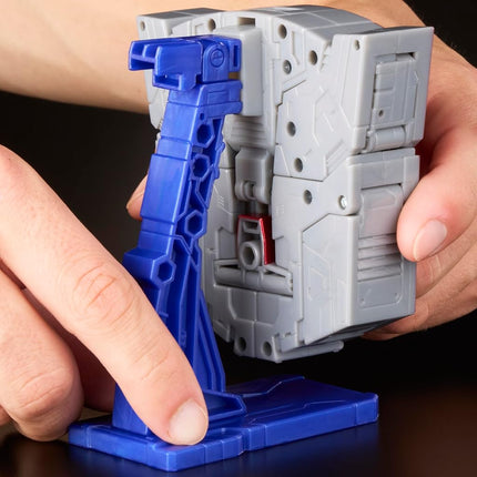 Transformers Icons Optimus Prime 6.75-Inch Voyager Class Action Figure that Converts to Autobot Logo Symbol, Display Stand, Robot Toys for Ages 8+