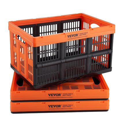 VEVOR Plastic Collapsible Storage Basket, 45L 3 Pa