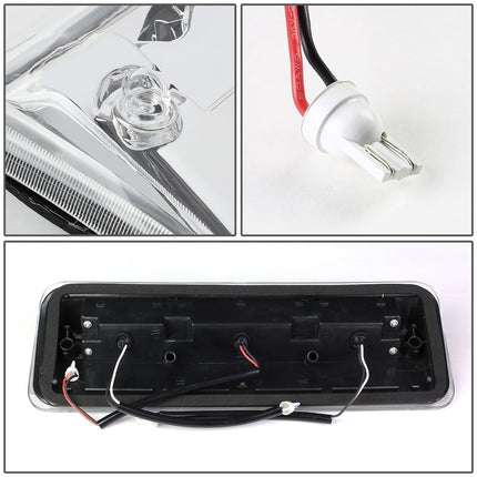 DNA MOTORING 3BL-F15004-3D-LED-CH Carcasa cromada 3D LED Tercera luz de freno trasera [Compatible con 07-10 Sport Trac / 04-08 F150 / 04-08 Lobo / 06-08 Mark LT]