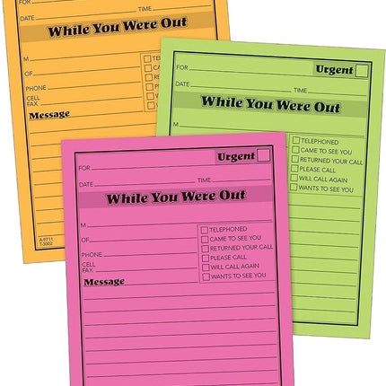 Adams Neon 5 x 4 Inches While You were Out Message
