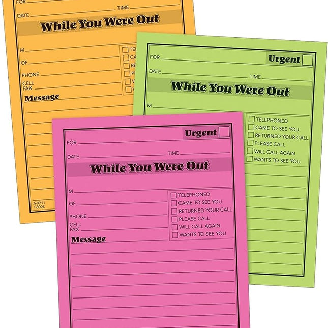 Adams Neon 5 x 4 Inches While You were Out Message