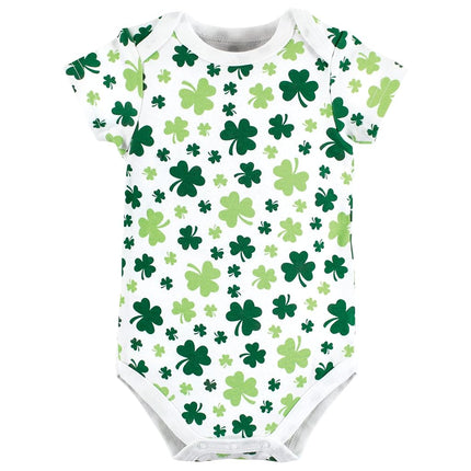 Hudson Baby Baby Cotton Bodysuits, St Patricks Rainbow, 0-3 Months