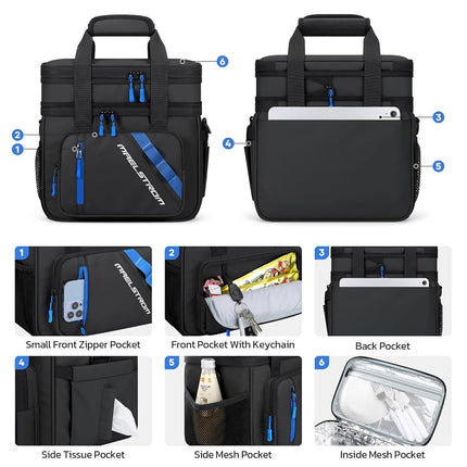 Maelstrom Insulated Lunch Box, 20L Double Deck Cooler Bag for Men Women