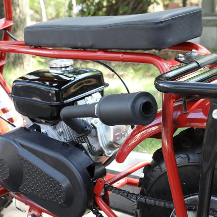 FVRITO Silenciador de tubo de escape engrosado con kit de cinta de protección térmica para Non Hemi 6.5HP Predator 212cc 196cc GX160 GX200 Coleman CT200u BT200X KT196 Baja MB200 Clone Mini Bike Go Kart Parts Negro