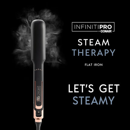 INFINITIPRO by CONAIR Steam Therapy Flat Iron, 1 1/2-inch Hair Straightener