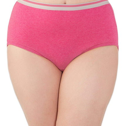 Ropa interior de algodón jaspeado de corte alto Fruit of the Loom para mujer, surtido, 16