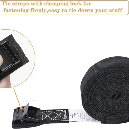 MOOCY Lashing Straps with Buckles,Adjustable Kayak Tie Down Straps Padded Cam Buckle Cargo Strap,Roof Rack Cinch Strap for Cargo, Luggage, Motorcycles, Truck, SUV, Car Roof Rack,SUP Surfboard