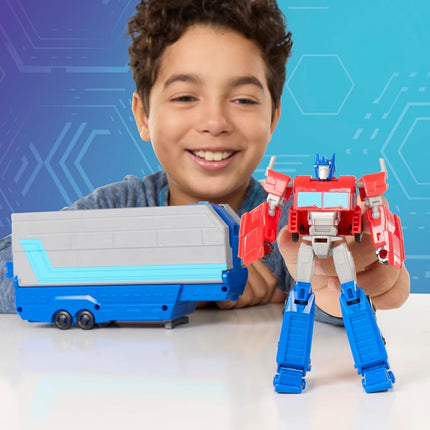Transformers EarthSpark Optimus Prime Battle Trailer Playset
