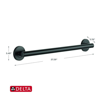 Delta Faucet 24" Contemporary Decorative ADA Grab Bar in Matte Black