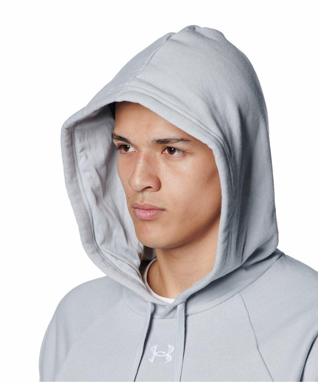 Sudadera con capucha de felpa ligera de algodón Rival Raglan para hombre de Under Armour, (011) Mod Grey/White, XXL