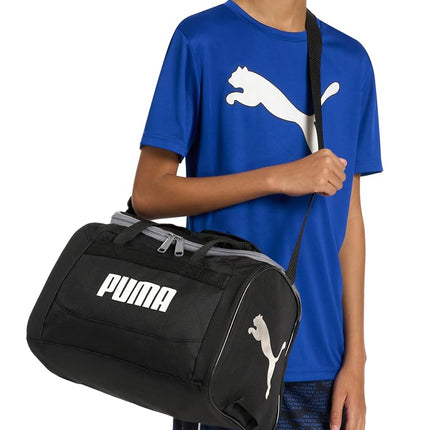 PUMA Kids' Evercat Transformation Duffel, Black/Silver, One Size