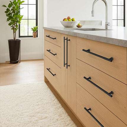 Coinkoly 10 Pack 3-3/4''(96mm) Matte Black Cabinet Handles Kitchen Black Pulls for Cabinets Drawer Pulls Dresser Hardware for Cupboard Bathroom CK0083