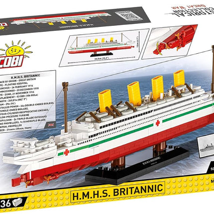 COBI HMHS BRITANNIC, Scale 1:700, 636 elements, Model with base