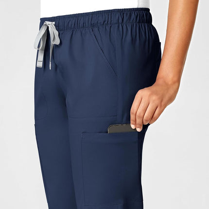 WonderWink Women's Convertible Slim Leg Cargo Pant Medical Scrubs, Navy, XXS Petite