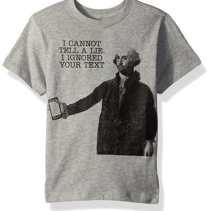 Camiseta estampada de George Washington de The Children's Place para niños grandes, H/T Smoke, XS (4)