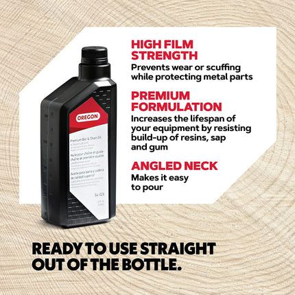 Oregon Chainsaw Bar and Chain Oil, 1 One Quart Bottle (32 fl.oz / 946 ml) (54-026)