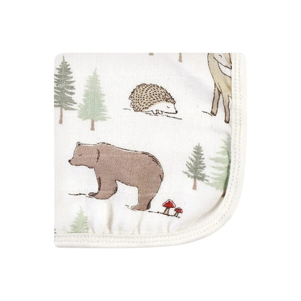 Langes de mousseline en coton unisexe Hudson Baby, motifs animaux de la forêt, taille unique