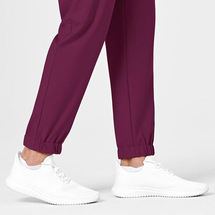 WonderWink Men's Cargo Jogger Pant, Wine, Medium