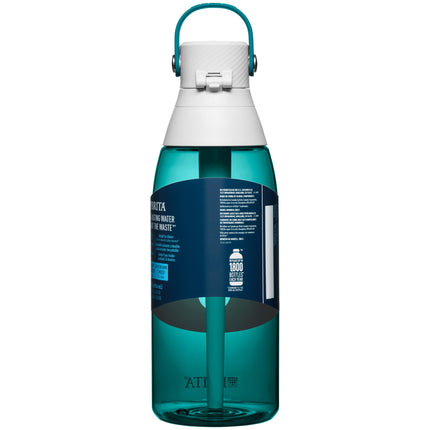 Botella de agua Brita aislada con filtro y pajita, reutilizable, regalo de Navidad y relleno de calcetines para hombres y mujeres, plástico sin BPA, Sea Glass, 36 onzas