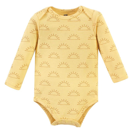 Hudson Baby Bébé Unisexe Bébé Unisexe Bodys à Manches Longues en Coton, Kind Human, 6-9 Mois, Lot de 3 Kind Human, 6-9 Mois