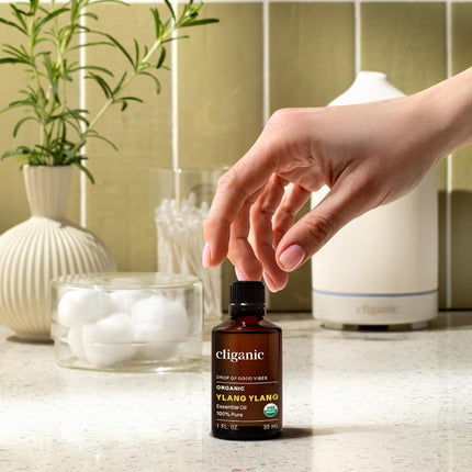 Cliganic Organic Ylang Ylang Essential Oil, 100% Pure Natural for Aromatherapy | Non-GMO Verified