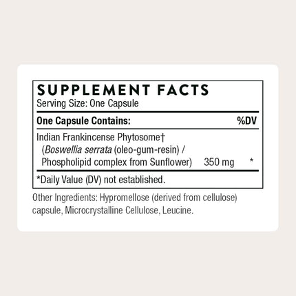 Thorne Research - Boswellia Phytosome - Indian Frankincense - Dietary Vitamin Supplement - 60 Capsules