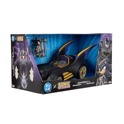 DC x Sonic Shadow as Batman with Feature Batmobile 6cm Action Figure Set
