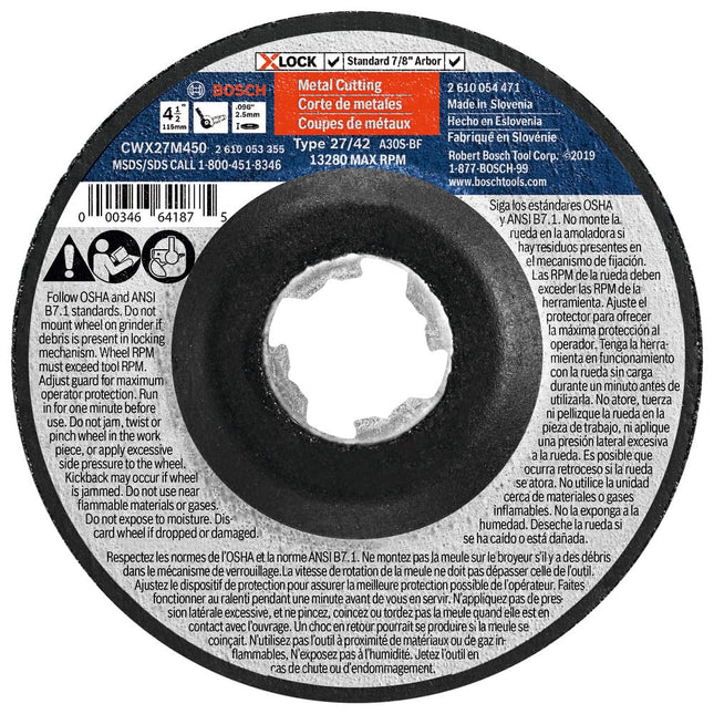BOSCH CWX27M450 4-1/2 in. x .098 in. X-Lock Metal 