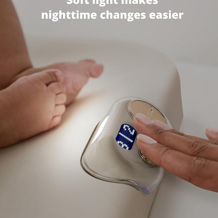 Skip Hop Baby Changing Pad Nursery Style Light-Up Wipeable and Contoured with Cushioned Foam Fits Standard Changing Tables Oat