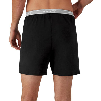 Hanes Men's Boxers 5-Pack, Cotton Knit Comfortable Boxer Underwear, Moisture-Wicking Cotton Boxers Multipack, Assorted - 5 Pack, X-Large