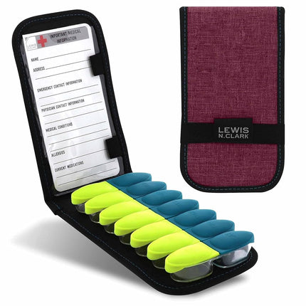 Lewis N. Clark Magnetic Folding Pill Organizer Sup